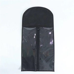 Home Salon Organizer Pink/Black Long Hair Extensions <strong>Storage</strong> <strong>Bag</strong> Non-Woven Dust Proof Wigs <strong>Carrier</strong> <strong>Bags</strong> With Plastic Hanger - Product Image 3