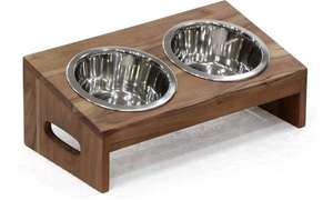 Comedero para Mascotas de Madera Moderno y Ecológico con Altura Ajustable, Tazón de Acero Inoxidable Extraíble, Técnica Personalizada para Perros y Gatos - Product Image 2