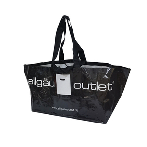 Sacola de Compras Grande Personalizada Reutilizável para Supermercado e Mudança de Casa, Sacola Dobrável Portátil Reciclável de Polipropileno Preto Resistente - Product Image 1