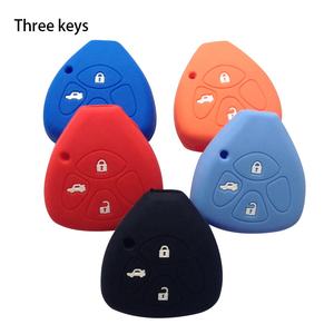 ซิลิโคนผิวสำหรับ <span class=keywords><strong>Toyota</strong></span> <span class=keywords><strong>YARIS</strong></span> ยาริส RAV4 AURIS Camry Sienna Corolla Hilux Pickup รีโมทคอนโทรล Key Protector - Product Image 2