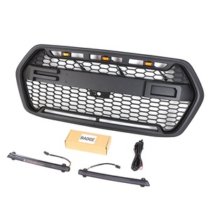 Ricambio Auto altri accessori esterni griglie per Auto in plastica ABS nera griglia anteriore con barra LED adatta per <span class=keywords><strong>Ford</strong></span> Transit <span class=keywords><strong>Van</strong></span> dal 2020 al 2023 - Product Image 2