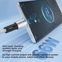 Câble de données à charge rapide PD27W en nylon tressé avec coque en aluminium, compatible iPhone et Type-C - Vente en gros disponible