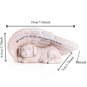 Wholesale Wholesale Modern Eco-Friendly Biodegradable Resinous Handmade Pet Wing Memorial <b>Urn</b> for Dog and Ashes - Product Image 4