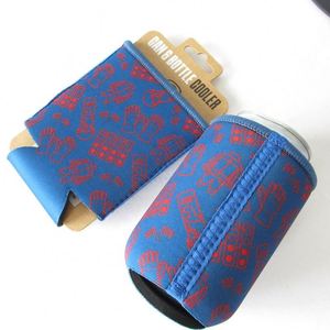 Custom Logo 5mm Foldable Neoprene Beer Can Cooler Bag Insulated Koozee <b>Collapsible</b> Can Holder for Party Insert Card - Product Image 6
