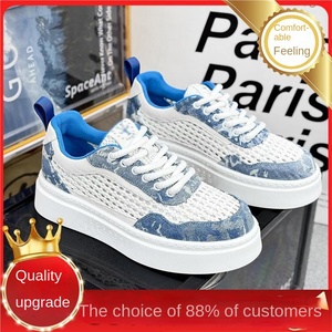 Men's <b>Shoes</b> 2025 New Summer Breathable Mesh Running Lace-up <b>Height</b> <b>Increasing</b> Thick Bottom Trendy Hot - Product Image 6