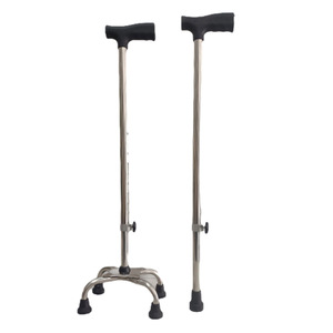 Bastón de Acero Inoxidable Yishun, Altura Ajustable, Cuatro Patas, Antideslizante, Ayuda para Caminar para Personas Mayores - Product Image 5