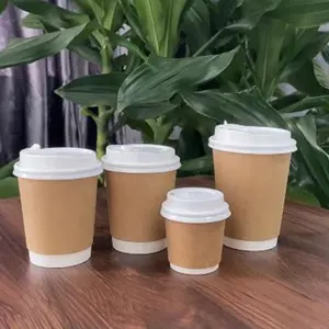 Gobelet en papier écologique biodégradables, tasses de café personnalisés en PLA pour boissons chaudes, offre spéciale, 100%