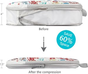 Tùy chỉnh in Thiết kế trọng lượng nhẹ lớn 6 cái đóng gói Cubes du lịch hành lý tổ chức - Product Image 3