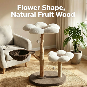 Arbre à chat d'exportation avec griffoir en sisal, grande plateforme, espace de jeu pour chatons et zone de saut, direct usine - Product Image 5