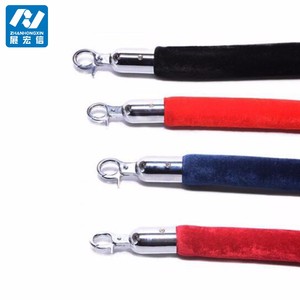 Vendita calda corda di velluto viola per appendere in metallo coda di controllo della folla accessori barriera - Product Image 5