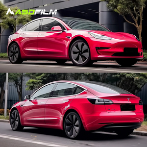 Aishide - Rollos <span class=keywords><strong>de</strong></span> Vinilo para Envolver Automóviles, Color Rojo Fresa, Serie Extinction, Película <span class=keywords><strong>de</strong></span> TPU para Envoltura <span class=keywords><strong>de</strong></span> Carrocería - Product Image 6