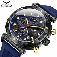 Nouvelle Montre de Luxe pour Homme, Étanche, Tendance, Multifonctionnelle, avec Bracelet en Silicone, Vente en Gros, Montre à Quartz
