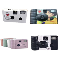 Appareil photo jetable en plastique rétro vintage à logo personnalisé, instantané, 8 exp, 12 exp, 35 mm, avec flash, vente en gros