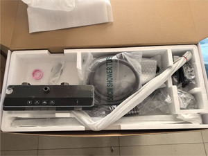 Juego de Ducha Moderno de 4 Funciones Negro y Gris para Baño con Pantalla <span class=keywords><strong>Digital</strong></span> Inteligente y Luz Ambiental Grifo de Ducha de Aluminio Espacial - Product Image 6