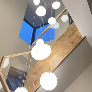 Lampada a scala a forma di uovo in acrilico elegante per spazi moderni per la casa lampadari moderni ciondoli leggeri - Product Image 6