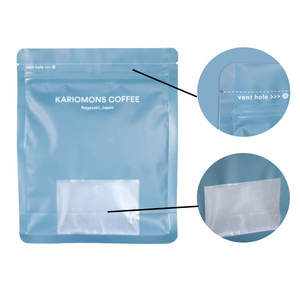 Eco Amigável Personalizado Impresso Slot Para Cartão Saco De Café Folha De Alumínio Slot Para Cartão De Café Saco Ziplock Bolso com Fenda De Cartão - Product Image 1