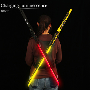 充電式カタナ108cm発光おもちゃコスプレカラフルボーイズクリスマスプレゼントソードプラスチックアクリルカタナ - Product Image 2