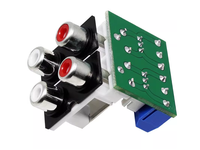 Adaptateur RCA pour entrée audio Lotus à 4 positions, pour carte de câblage de haut-parleur de châssis DIY, accessoires audio, carte de câblage