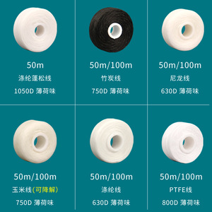 Hilo Dental de Nailon con Sabor a Menta, 50m/100m, Accesorio para Cuidado Bucal - Product Image 1