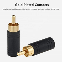 Adaptateur RCA Tigerwill AV027 (lot de 2) mâle vers femelle 3,5 mm, connecteur audio jack mono 1/8 pouce, plaqué or
