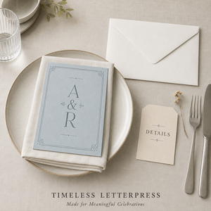 Set di Inviti Matrimoniali Personalizzati in Stile Moderno con Stampa Tipografica, Monogramma Elegante e Dettagli Coordinati con Biglietti di Benvenuto - Product Image 2