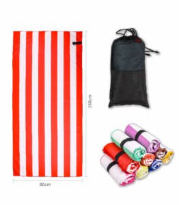Offre Spéciale imperméable 90*180 cm anti serviette de plage de rayure bleue de cru de sable avec l'impression - Product Image 5