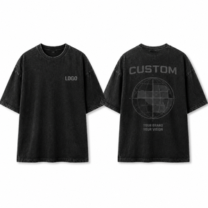 260 GSM Übergroßes Baumwoll-T-Shirt Maßgeschneidertes Streetwear Premium Schweres Baumwollshirt für Logo-Druck Merch und Designer-Etiketten OEM - Product Image 3
