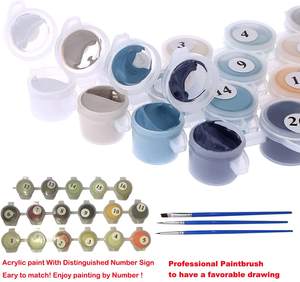 Diy Encadré Numéro <span class=keywords><strong>Peinture</strong></span> <span class=keywords><strong>Dessin</strong></span> sur Toile Adultes <span class=keywords><strong>Peinture</strong></span> par Numéros avec Cadre - Product Image 4