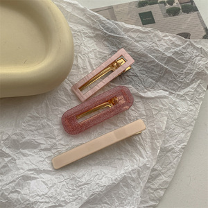 Accesorio para el cabello de estilo japonés a la moda, Clip de pico de pato bonito Simple, Clip de flequillo de color caramelo para cinta de 5cm, tela de plástico de aleación PC - Product Image 6