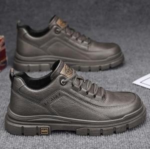 Zapatos de cuero para hombre estilo británico retro de la nueva moda de otoño, zapatillas de trabajo, zapatos casuales. - Product Image 6