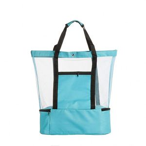 Bolsa de Almuerzo Multifuncional con Logotipo Personalizado Gratuito, Bolsa de Picnic con Aislamiento Térmico, Bolsa de Playa de Doble Capa, Bolsa de Malla de Nailon para Natación - Product Image 6