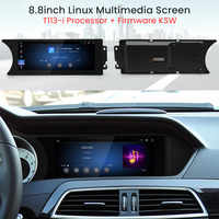HFmidia 2026 Nouveau système Linux Écran fin 8,8 pouces pour Mercedes Benz Classe C W204 C180 200 S204 Lecteurs vidéo auto CarPlay
