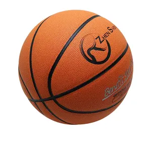 Famous supplier Zhensheng custom pu leather laminated basketball sports equipment basketball