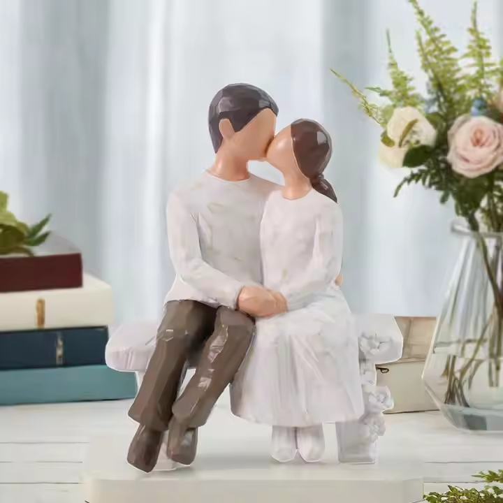 Ceramic Love Couple Statues Elegant Home Decor Solutions