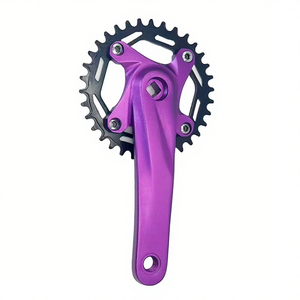 Juego de Bielas de Bicicleta de Carretera y Montaña de Aleación de Aluminio Ligero, 9/10/11 Velocidades, Disco Único, Orificio Cuadrado 104BCD, Dientes Positivos y Negativos - Product Image 1