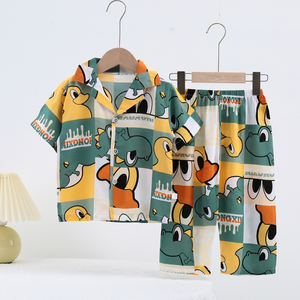 Kedatangan Baru Setelan Anak Lengan Pendek Katun Pakaian Rumah Musim Panas Anak Laki-laki Pakaian Piyama Anak Perempuan Pakaian Musim Panas - Product Image 3