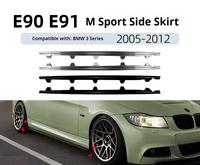 Accessoires de voiture de jupe latérale d'aspect de fibre de carbone d'ABS pour BMW 3 Series E90/E91/E92/E93 M3 2007-2013