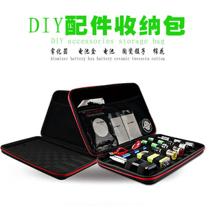 Kit de herramientas organizador electrónico en forma de cubo negro con cremallera para almacenamiento y transporte - Product Image 5