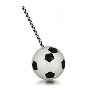Gobelets promotionnels en plastique de qualité alimentaire de 450 ml en forme de ballon de football/basket avec pailles, imprimés en sérigraphie - Product Image 1