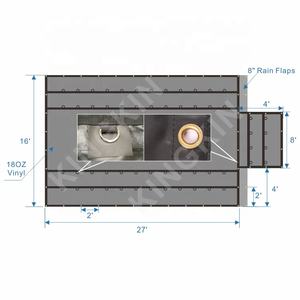 ट्रकों के लिए प्रीमियम भारी शुल्क 16*18 oz pvc तिरपाल-थोक के लिए आदर्श वाटरप्रूफ समाधान - Product Image 2
