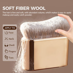 Brochas de Maquillaje Profesionales Individuales de Alta Calidad, Veganas, para Contorno Facial Linfático, con Base de Rubor Personalizada - Product Image 3