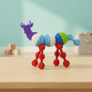 Figura de Ciervo de Juguete de Safari Animal Divertido para Niños, PVC ABS, Miniatura Coleccionable, Juguete Educativo, Regalo Unisex - Product Image 1