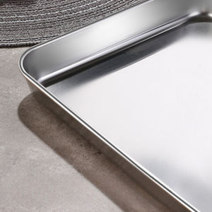 ถาดอบอะลูมิเนียมทรงสี่เหลี่ยมสำหรับพิซซ่า <span class=keywords><strong>ขนม</strong></span>ปัง เค้ก และขนมอบ ใช้กับเตาอบเบเกอรี่ระดับมืออาชีพ - Product Image 4