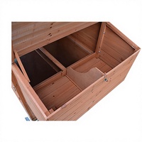 TIANYI Luxe Extérieur Cour Poulailler En Bois Mobile Poulailler Poulailler Nid Roues Métal Maille Pet Carrier Animal