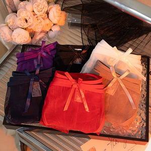 Culottes sexy en dentelle pour femmes, taille basse, motif ailes de papillon, maille ajourée, pour usage quotidien - Product Image 5