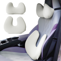 Ensemble complet universel en mousse à mémoire de forme coussin de cou et de dos de voiture oreiller de soutien lombaire coussin de siège ergonomique pour chaise de bureau voiture