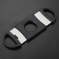 Accessoires pour cigares poche Portable pliable Durable noir moderne poignée en plastique Double lame coupe-cigare couteau ciseaux