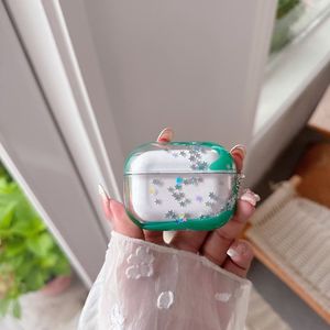 เคสกรอบแข็ง PC กลิตเตอร์ออกแบบได้ตามต้องการสำหรับ <span class=keywords><strong>airpods</strong></span> 1/2/3/4 <span class=keywords><strong>Pro</strong></span> ปกป้องหูฟังด้วยดาวลอยน้ำคู่กันกระแทก - Product Image 2