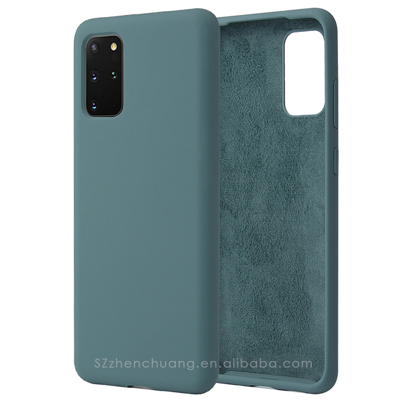 Чехол из жидкого силикона для Samsung S20, противоударный чехол из микрофибры и твердого поликарбоната внутри Galaxy S20 PLUS, чехол для телефона
