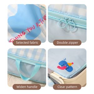 Lot de 4 sacs de compression pour voyage, organisateurs de garde-robe, cubes de rangement pour valises et bagages - Product Image 6